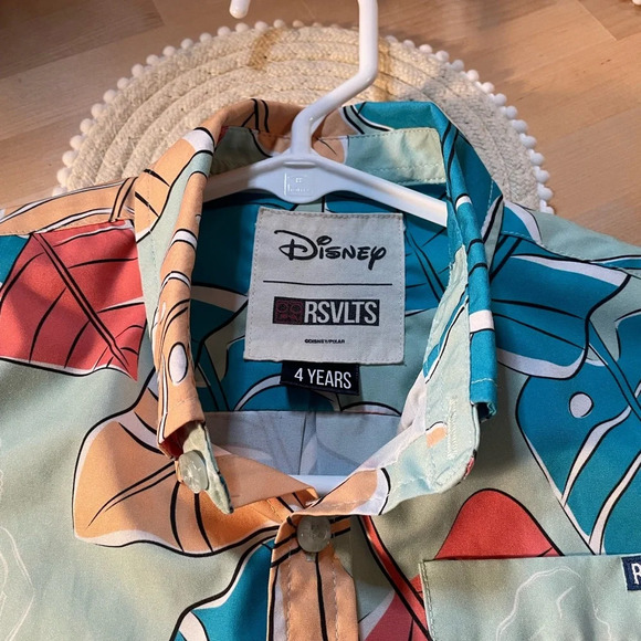 RSVLTS Boy’s Moana Kunuflex Multicolor Leaf Print Shirt - Picture 5 of 11